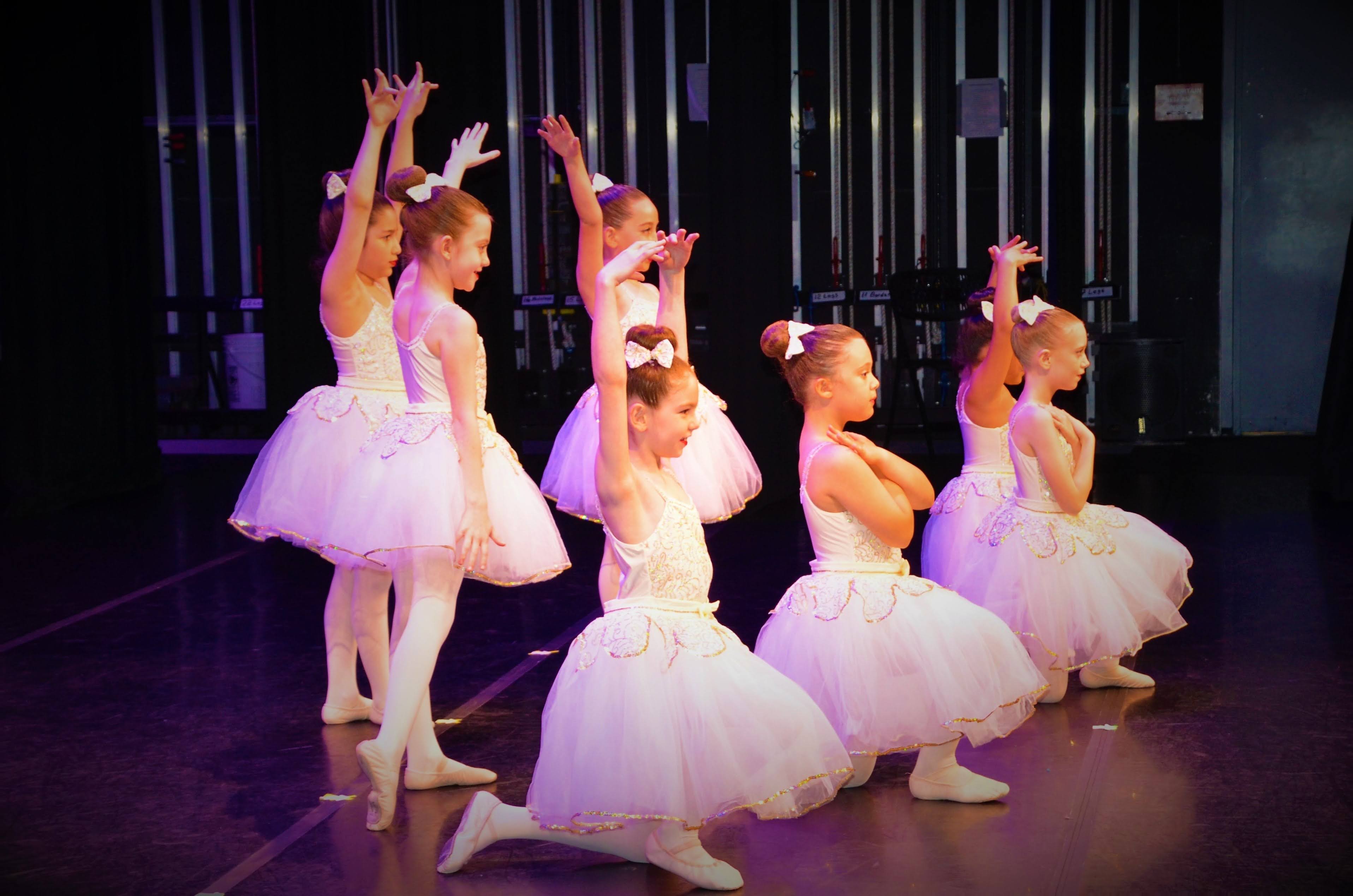 ballet girls on stage in tutus